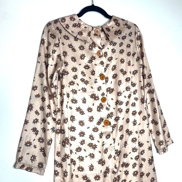 MARNI Silk Flower Print Shift Midi Dress